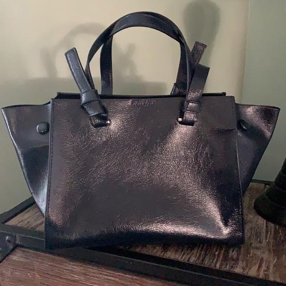 NWOT ZARA Navy Blue Handbag w/ Shoulder Strap - Picture 2 of 16